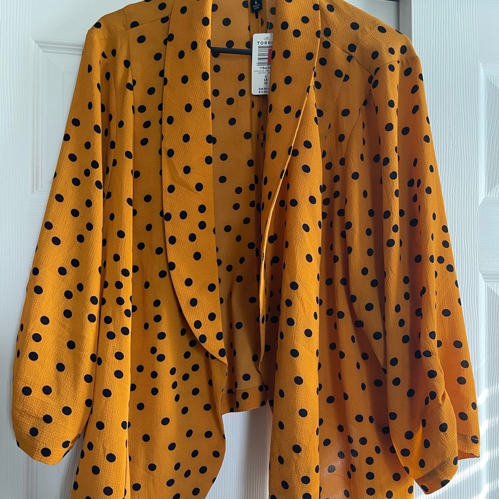 NEW WITH TAGS!!! Polka dot mustard Blazer